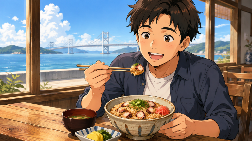 岡山県倉敷市のご当地グルメタコ飯