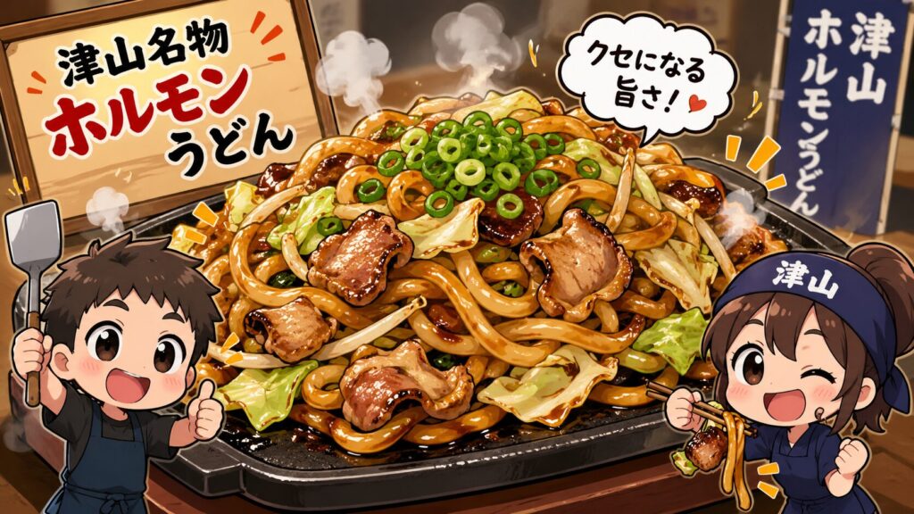 岡山県の郷土料理ホルモンうどん