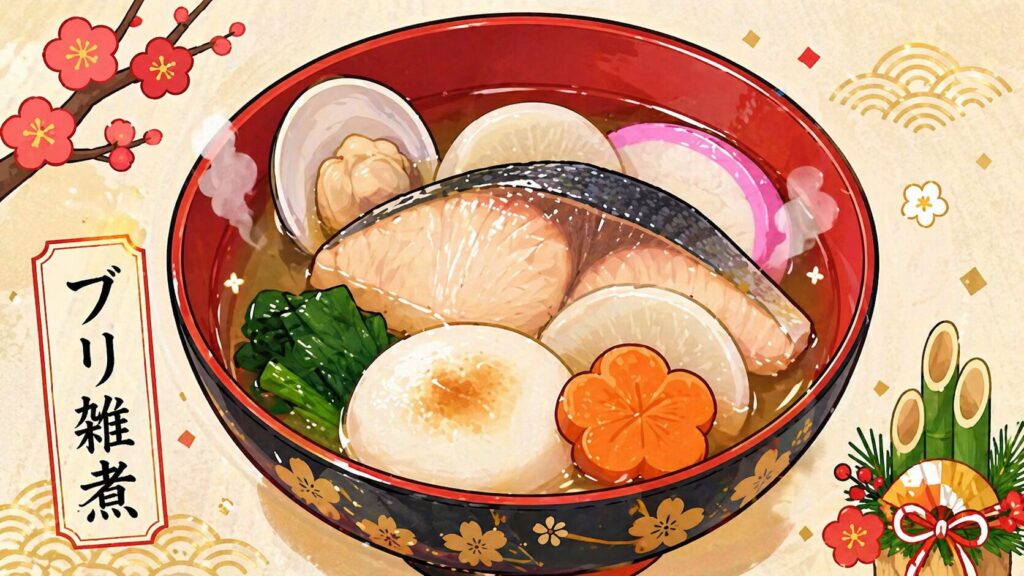 岡山県の郷土料理ブリ雑煮