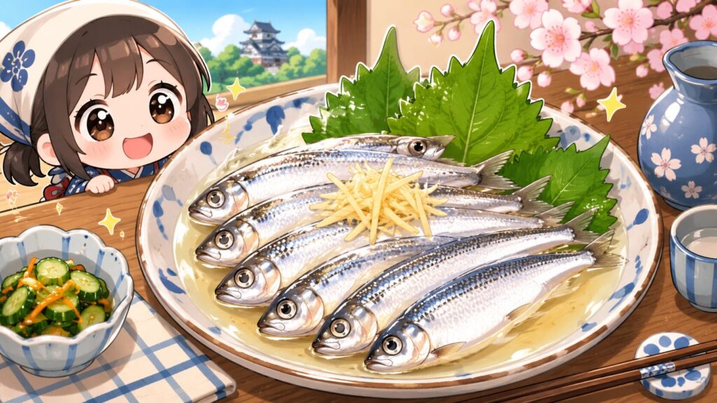 岡山県の郷土料理ママカリの酢漬け