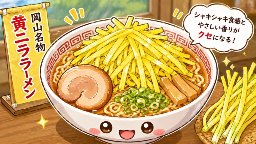 岡山県のご当地グルメ黄ニララーメン