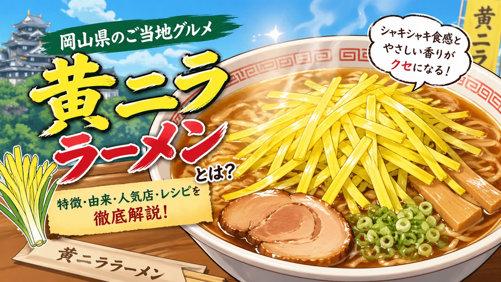 岡山県のご当地グルメ黄ニララーメン