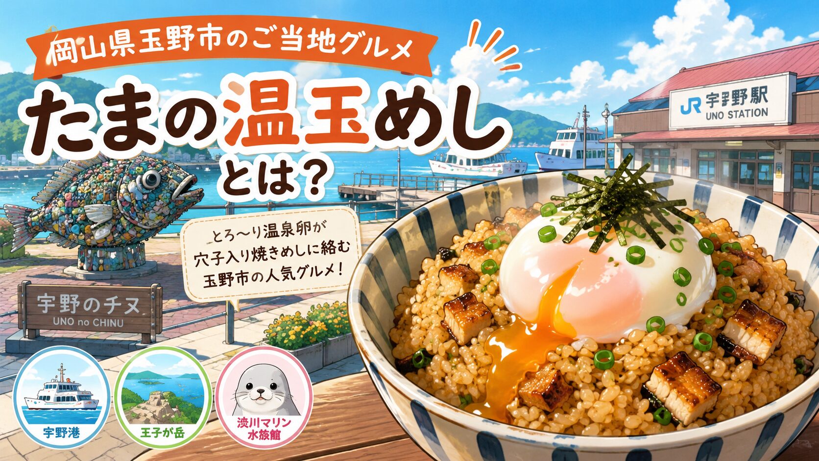 岡山県のご当地グルメたまの温玉めし