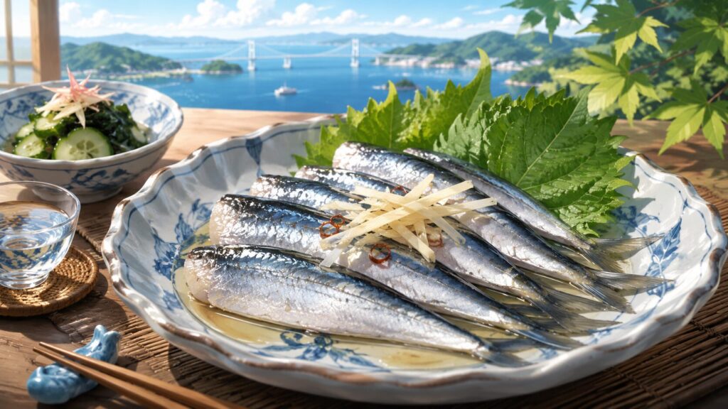 岡山県の郷土料理ママカリの酢漬け